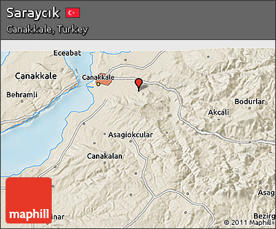 Shaded Relief 3D Map of Saraycık