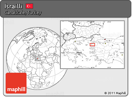 Blank Location Map of İsrailli
