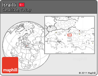 Blank Location Map of İsrailli