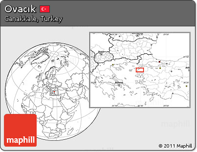 Blank Location Map of Ovacık