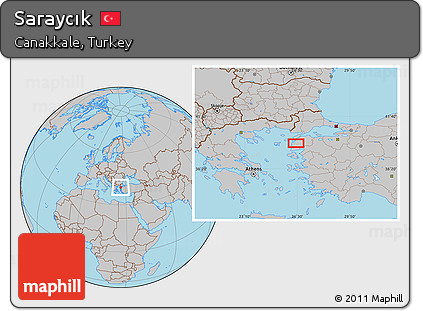 Gray Location Map of Saraycık