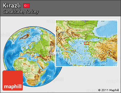 Physical Location Map of Kirazlı
