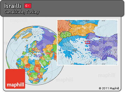 Political Location Map of İsrailli