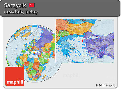 Political Location Map of Saraycık