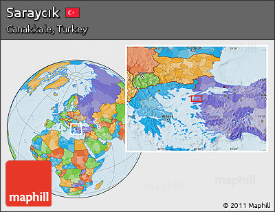 Political Location Map of Saraycık