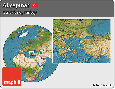 Satellite Location Map of Akçapınar