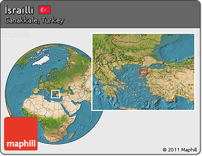 Satellite Location Map of İsrailli