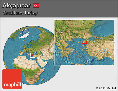 Satellite Location Map of Akçapınar