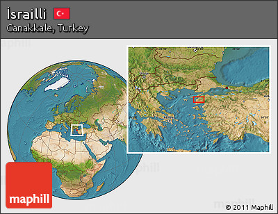 Satellite Location Map of İsrailli