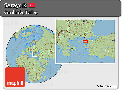 Savanna Style Location Map of Saraycık