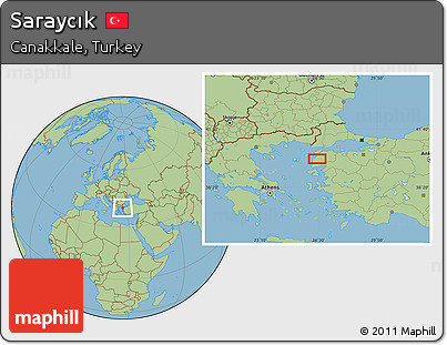 Savanna Style Location Map of Saraycık