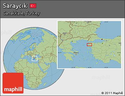 Savanna Style Location Map of Saraycık