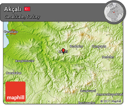 Physical Map of Akçalı