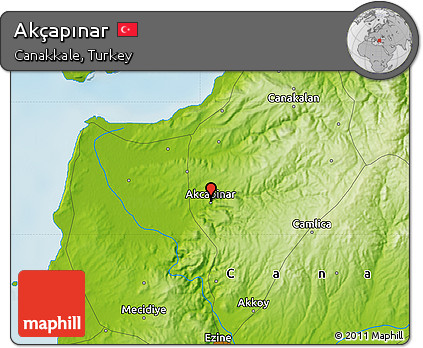 Physical Map of Akçapınar