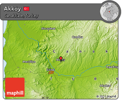 Physical Map of Akköy