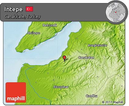 Physical Map of İntepe
