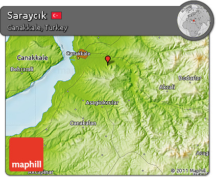 Physical Map of Saraycık