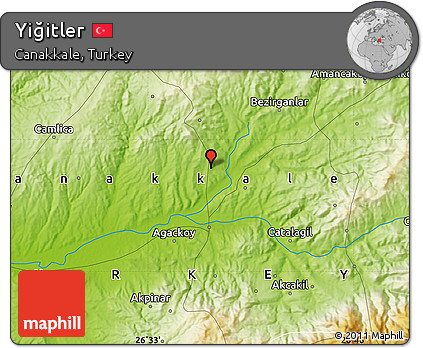 Physical Map of Yiğitler
