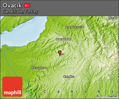 Physical Map of Ovacık