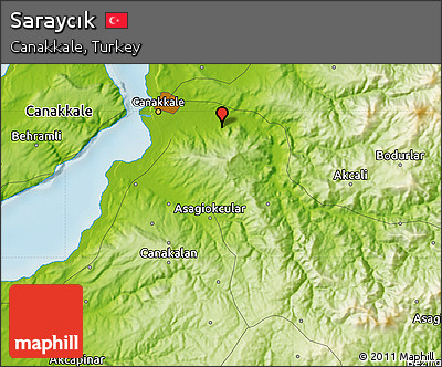 Physical Map of Saraycık