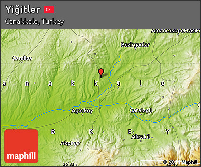 Physical Map of Yiğitler