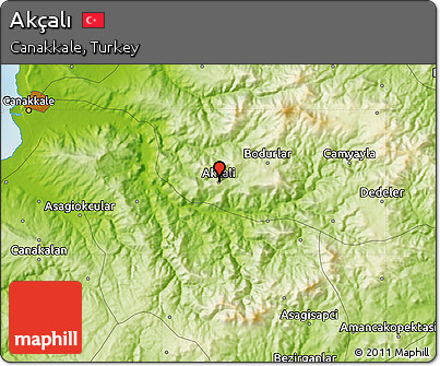 Physical Map of Akçalı