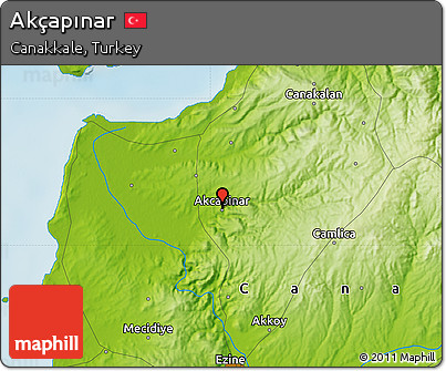 Physical Map of Akçapınar