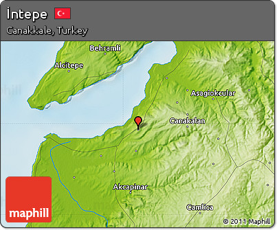 Physical Map of İntepe
