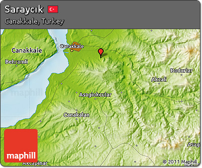 Physical Map of Saraycık