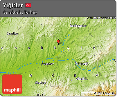 Physical Map of Yiğitler