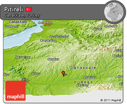 Physical Panoramic Map of Pitireli