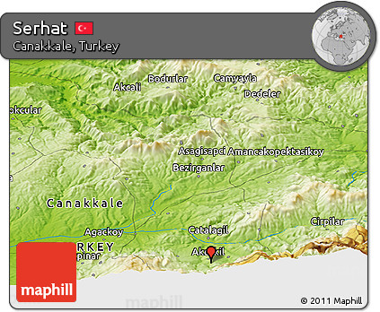 Physical Panoramic Map of Serhat