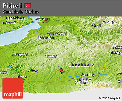 Physical Panoramic Map of Pitireli
