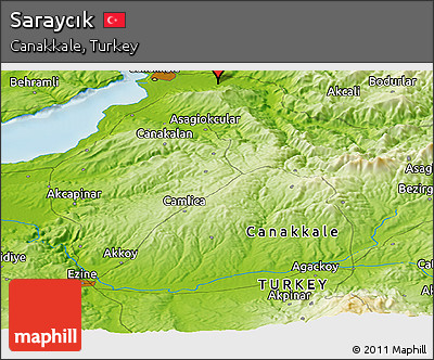 Physical Panoramic Map of Saraycık