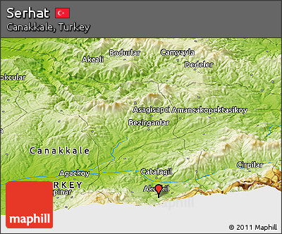 Physical Panoramic Map of Serhat