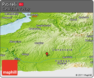 Physical Panoramic Map of Pitireli
