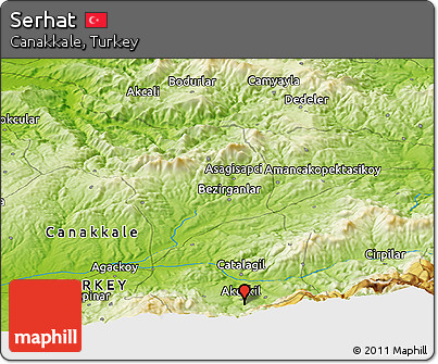 Physical Panoramic Map of Serhat