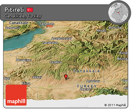 Satellite Panoramic Map of Pitireli