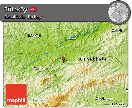 Physical 3D Map of Süleköy