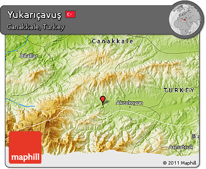 Physical 3D Map of Yukarıçavuş