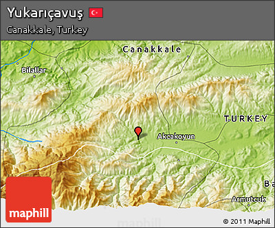 Physical 3D Map of Yukarıçavuş