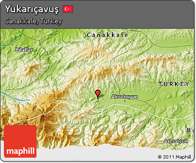 Physical 3D Map of Yukarıçavuş