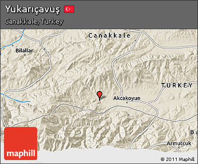 Shaded Relief 3D Map of Yukarıçavuş