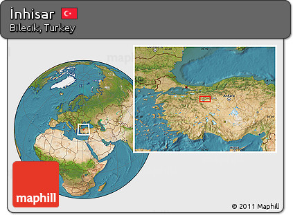 Satellite Location Map of İnhisar