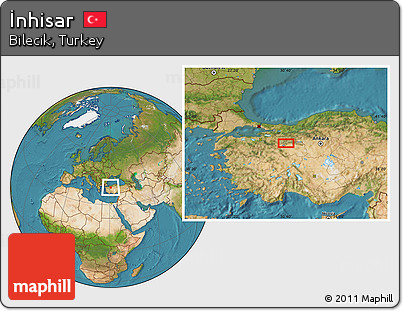 Satellite Location Map of İnhisar