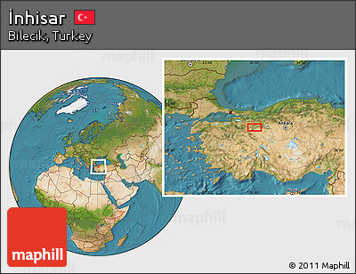Satellite Location Map of İnhisar