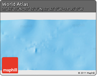 Shaded Relief 3D Map of the Area around 39° 57' 6" N, 32° 13' 30" W