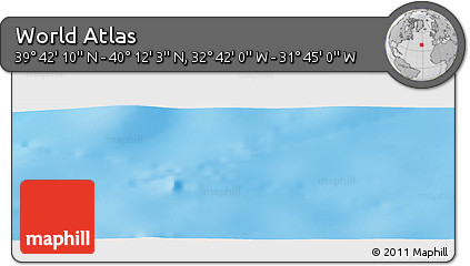 Physical Panoramic Map of the Area around 39° 57' 6" N, 32° 13' 30" W