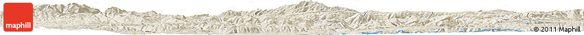 Shaded Relief Horizon Map of the Area around 39° 57' 6" N, 38° 19' 30" E