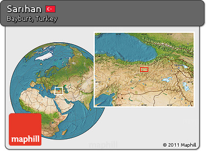Satellite Location Map of Sarıhan